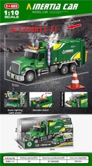 ZH811-11 HỘP XE CT HỐT RÁC PIN NHẠC ĐÈN, PHUN KHÓI TL 110 INERTIA CAR (KHÔNG MẶT KIẾNG)