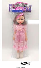 629-3 TÚI BÉ (BABY) GÁI TÓC MÓC LIGHT NHẠC LỚN ĐẦM HỒNG FASHION (PVC) 1 MẪU 40CM
