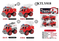 KTLY018 TÚI XE CT CỨU HỎA THANG TRỚN 4C ĐỦ MẪU + ỐC VÍT (PVC) Fire Truck