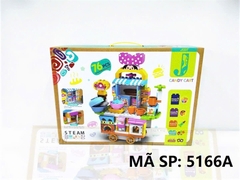 5166A HỘP LOGO RÁP XE ĐẨY LÒ NƯỚNG BÁNH MÌ 76 MIẾNG Candy Cart