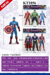 KT1856  TÚI SN 3T AVENGERS (THOR, THANOS, NHỆN)(IRON, NGƯỜI XANH, CAPTAIN)2 MẪU  PVC 27X26.5
