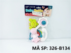 326-B134 TÚI LẮC TREO NÔI 4C (ĐT BÀN CỔ, CUA, KHỈ) Baby Rattle (PVC) 326-B132-B133-B134-B135-B136-B137