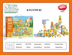 KTGY555-83 HỘP LOGO RÁP CẦU TRƯỢT BANH KHỦNG LONG 180 MIẾNG DINOSAUR 40X8X30 (HỘP)