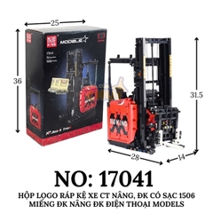 KT17041 HỘP LOGO RÁP KỆ XE CT NÂNG ĐK BẰNG APP NÂNG, CÓ SẠC 1506 MIẾNG MODELS
