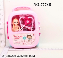 7778B HỘP VALI KÉO TAI NGHE + ỐNG TIÊM+ 1C BÉ 16 MIẾNG (BABY) (VALI KÉO)