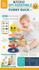 KT2312 HỘP TRÒ CHƠI RÁP CẦU TRƯỢT BANH VỊT 5 TẦNG FUNNY DUCK 32.5X9.1X25.9