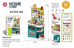 KT922-182 HỘP KỆ BẾP LÒ NƯỚNG PIN+ NỒI+ CHẢO+ BỒN RỬA CHÉN+ KEM 95 MIẾNG HOME CHEF 49X66X13