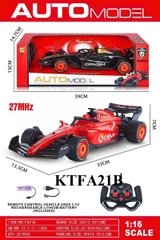 KTFA21B  HỘP XE HƠI ĐUA F1 ĐK 7 Đ.TÁC, CÓ SẠC TL 116 AUTO MODEL (2 MÀU) 39X13X14.7