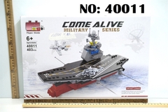 40011 HỘP LOGO RÁP TÀU CHIẾN QUÂN SỰ 403 MIẾNG COME ALIVE