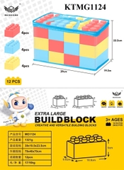 KTMG1124  TÚI RÁP GIỎ XÁCH 12 MIẾNG (CỤC  LỚN) BUILD BLOCK 39X12.5X23.5