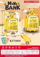 KT71015 HỘP VALI KÉO MÁY RÚT TIỀN ATM PIN POKEMON (KÉT SẮT) MINI BANK 17.3X13.5X28.2
