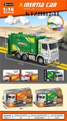 KTZH812-11 HỘP XE CT HỐT RÁC PIN NHẠC ĐÈN, PHUN KHÓI TL 116 INERTIA CAR (KHÔNG MẶT KIẾNG) 32X12.5X20