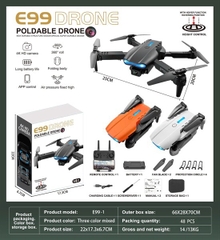 KTE99-1 HỘP MÁY BAY DRONE ĐK TRÊN KHÔNG 4 CÁNH, CÓ SẠC USB+ VÍT (KHÔNG CÓ CAMERA) (3 MÀU) E99 DRONE 17.3X6.7X22