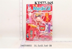 KT577-165  VĨ BÁC SĨ TAI NGHE+ MẮT KIẾNG+ KÉO+ ỐNG TIÊM MEDICAL 31.5X43.5X6