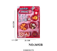 3692B VĨ BẾP LÀM BÁNH+ KHUÔN BÁNH KẸP+ NỒI HẤP 4 TRỨNG+ CHAI TƯƠNG CÀ FUN PLAY HOUSE SET
