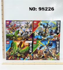 98226 HỘP LOGO RÁP ROBO, MÁY BAY TRỰC THĂNG, RỒNG CÁNH NINJA 8C 180-185 MIẾNG (LỐC 8C TÍNH LỐC) NINJA WORLD