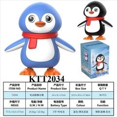 KTT2034 HỘP THÚ CHIM CÁNH CỤT PIN NHẠC ĐÈN NHẢY CUTE LITTLE PENGUIN 12.3X9.5X17.8 (2 MÀU) (THÚ PIN LĐ)