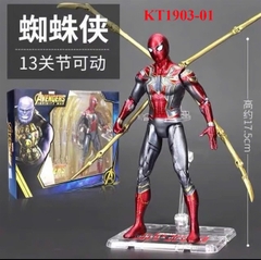 KT1903-01 HỘP MÔ HÌNH ROBO SN NGƯỜI NHỆN KHỚP AVENGERS 17.5CM (13 KHỚP)