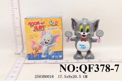QF378-7 HỘP MÈO TOM TAY CẦM KẸO NHẢY PIN TOM & JERY (THÚ PIN LĐ)