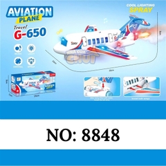 KT8848 HỘP MÁY BAY PIN NHẠC ĐÈN+ PHUN KHÓI G-650 AVIATION