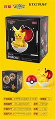 KTZC8936P HỘP RÁP QUẢ CẦU POKEMON BIẾN HÌNH PIKACHU 10X9.5X12