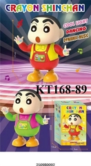 KT168-89  HỘP BÉ TRAI SHINCHAN PIN NHẠC ĐÈN NHẢY DANCING CRAYON SHINCHAN 13.5X13X22 2 MÀU (LĐ)