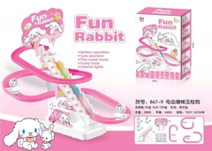 KT867-9 HỘP MELODY PIN NHẠC ĐÈN LEO THANG FUN RABBIT 17.8X6X25.5