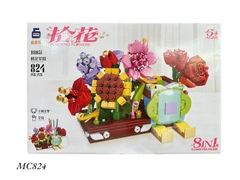 HỘP LOGO RÁP CHẬU HOA 8IN1 824PCS BB051