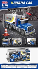 ZH811-12 HỘP XE CT CONTAINER RÁC PIN NHẠC ĐÈN, PHUN KHÓI TL 110 INERTIA CAR (KHÔNG MẶT KIẾNG)