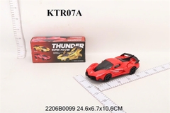 KTR07A HỘP XE HƠI FERRARI MỞ CỬA, CỐP PIN ĐÈN THUNDER (2 MÀU) 24.6X6.7X10.6