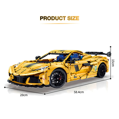 10622 HỘP LOGO RÁP XE HƠI MỞ CỬA 3788 MIẾNG TL 18 RACEFORGE TOP SPEED SERIES (VÀNG)
