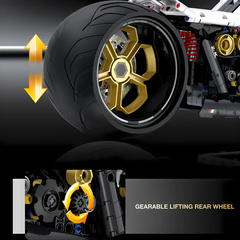 60522 HỘP LOGO RÁP XE MOTO LAMBORGHINI 1810 MIẾNG TL 15 RACEFORGE 22CMX17CMX52.8CM