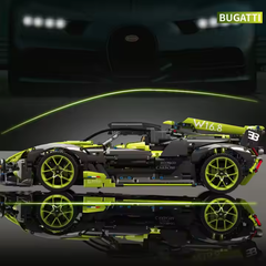 10211 HỘP LOGO RÁP XE HƠI BUGATTI 3588 MIẾNG (XANH LÁ) Bohde