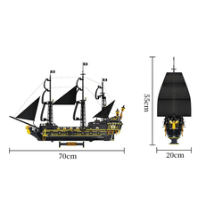 FC6010  HỘP LOGO RÁP TÀU BUỒM ĐEN 2076 MIẾNG  BLACK FEABL