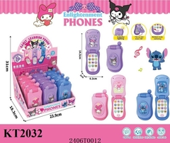 KT2032 HỘP ĐT NẮP BẬT KUROMI, MELODY, STITCH PIN NHẠC ĐÈN 12C (LỐC 12C TÍNH CÁI) PHONES 23.9X18.3X31