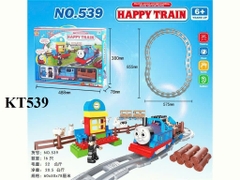 KT539 HỘP ĐƯỜNG RAY XE LỬA PIN THOMAS+ GỖ+ 2T BÉ HAPPY TRAIN 48.8X7.8X38
