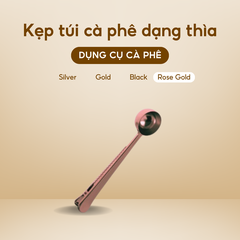 Kẹp miệng túi cà phê có thìa đa năng