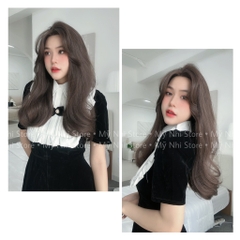 Siêu Da Đầu lưới chữ T Tóc Giả CC13 Xoăn Nhẹ Đuôi (kèm dưỡng + lược + lưới)