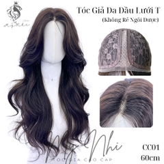 Siêu Da Đầu Tóc Giả CC01 Lưới T Xoăn Layer Mái Bay (dưỡng + lưới + lược + miếng Dán)