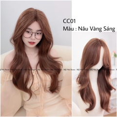 Siêu Da Đầu Tóc Giả CC01 Lưới T Xoăn Layer Mái Bay (dưỡng + lưới + lược + miếng Dán)