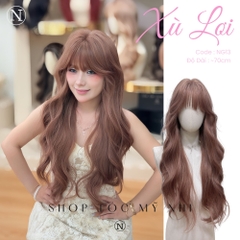 Tóc Giả Dệt Kim Xù Lơi Mái Thưa NG13 dài 70cm
