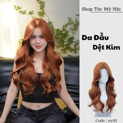 Tóc Giả Nguyên Đầu Dệt Máy NY01 Hai Mái Bay Xoăn Layer