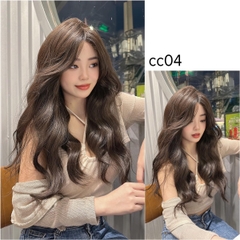 Siêu Da Đầu Tóc Giả Lưới T CC04 Mái Bay Xù Sóng Nước (kèm dưỡng + lược + lưới + miếng dán)