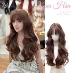 Tóc Giả Dệt Kim Xoăn Hàn Mái Thưa NG14 dài 60cm