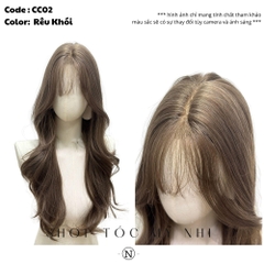 Siêu Da Đầu Tóc Giả Lưới T Mái Thưa Xoăn Layer CC02 60cm