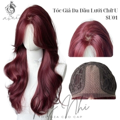Siêu Da Lưới U Tóc Giả SU01 Xoăn Layer 65cm Mái Bay