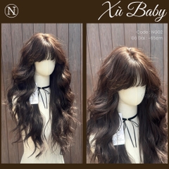 Tóc Giả Nguyên Đầu Dệt Kim Mái Thưa Cúp Xù Baby NG02 60cm