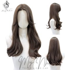 Siêu Da Đầu lưới chữ T Tóc Giả CC13 Xoăn Nhẹ Đuôi (kèm dưỡng + lược + lưới)