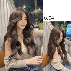 Siêu Da Đầu Tóc Giả Lưới T CC04 Mái Bay Xù Sóng Nước (kèm dưỡng + lược + lưới + miếng dán)