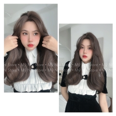 Siêu Da Đầu lưới chữ T Tóc Giả CC13 Xoăn Nhẹ Đuôi (kèm dưỡng + lược + lưới)